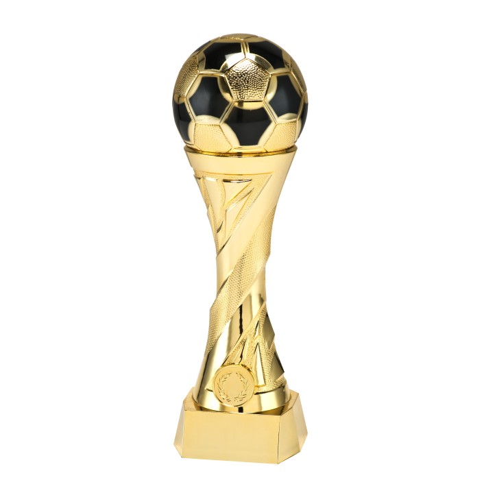  GOLD HEAVY ECONOMIC FOOTBALL BALL RESIN - 4 SIZES - 16CM TO 27CM